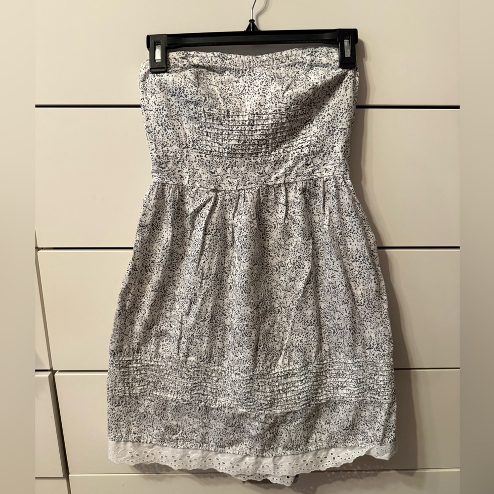 American Rag Strapless White and Black Dress